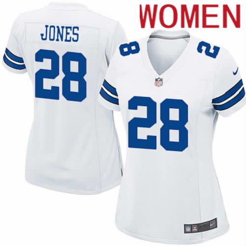 Women Dallas Cowboys #28 Felix Jones Nike White Team Game NFL Jersey